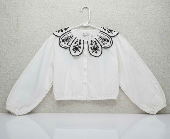 White Zara Top, 11-12