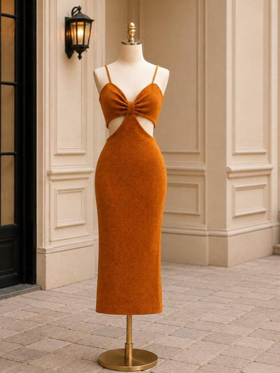 Burnt Orange Lulu's Dress, M