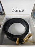 Black Quince Leather Belt, M