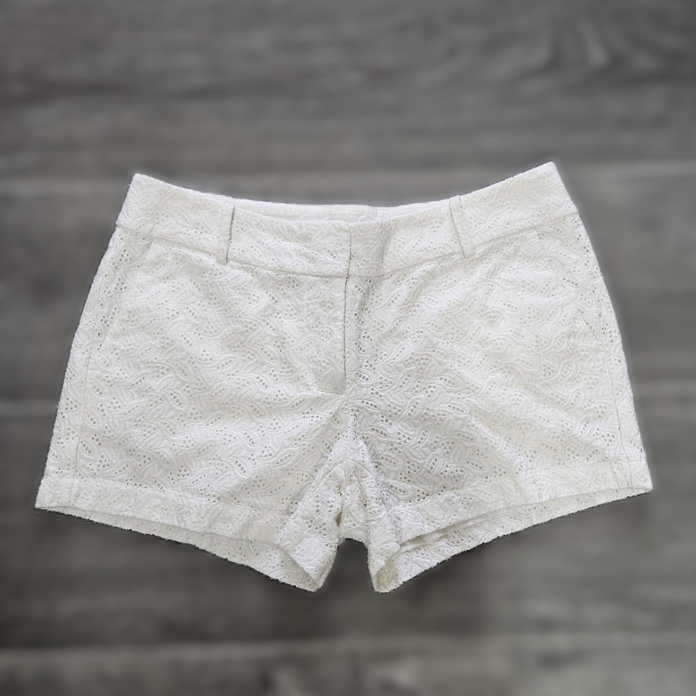 White Lace Ann Taylor Shorts, 4