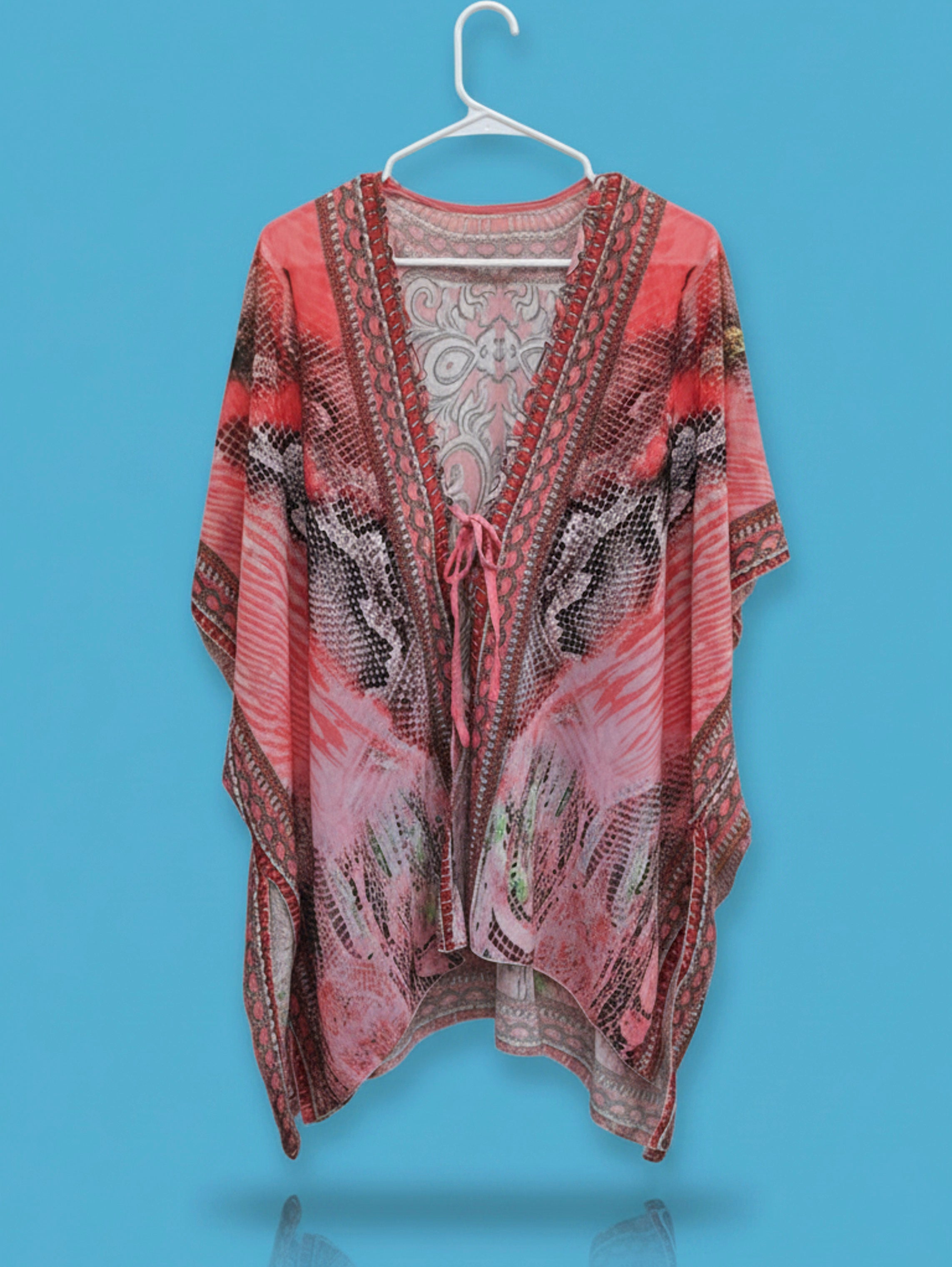 Print  Beach cover up, O/S