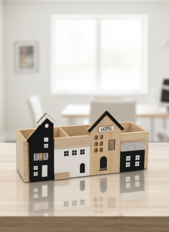Home office pencil holder - wood