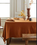 Orange Sandalwood Tablecloth and Napkins