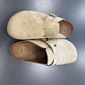 Beige White Mountain Slides, 8