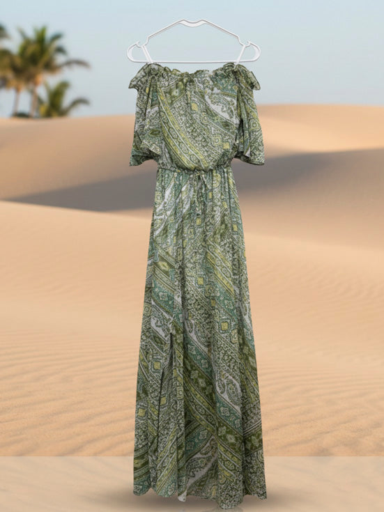 London Times Off-the-shoulder Maxi Dress,  Print 4, UK8