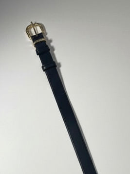 Black Billini Leather Belt, M/L