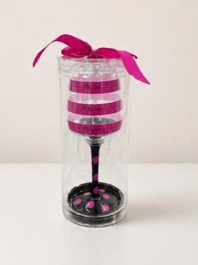 Pink/Black Burton Drinking Glasses